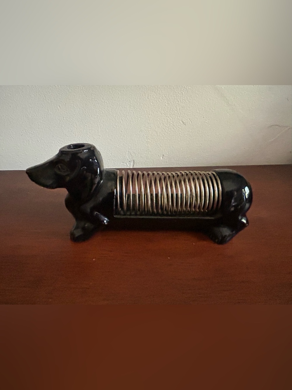 Vintage Ceramic dachshund letter holder